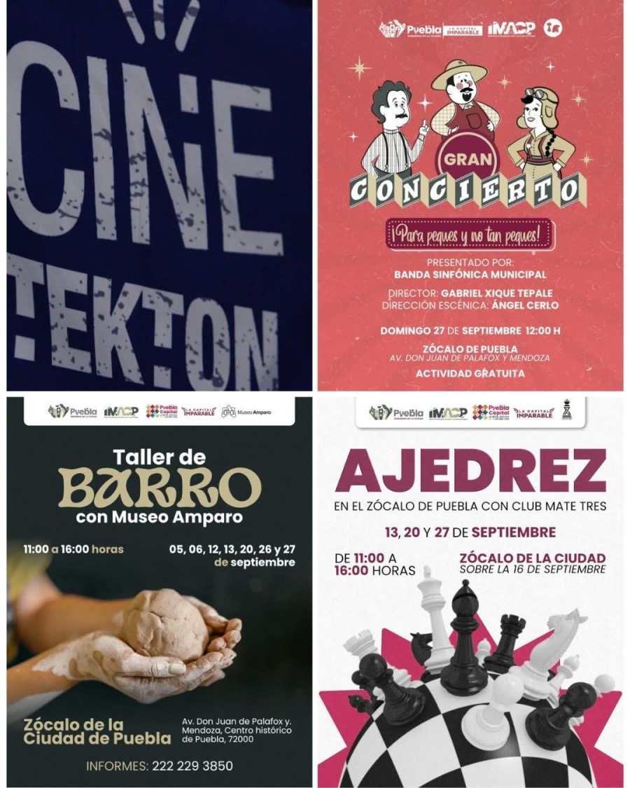 M&uacute;sica, cine y teatro ofrece el Gobierno de Pepe Chedraui para este fin de semana